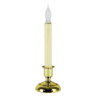 IMC Cape Cod B O LED Window Candle w  Sensor and Wax Drips- Brass - 9.5 Inches Qty1 Image 1