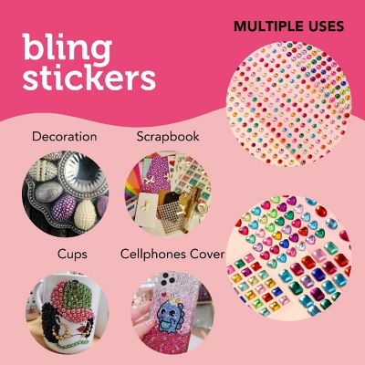 Incraftables Rhinestone Stickers 1150 pcs. Best Self Adhesive Multicolor Sticker Gems for Crafts. 3mm - 15mm Bling Stick On Gems for Crafts Image 2