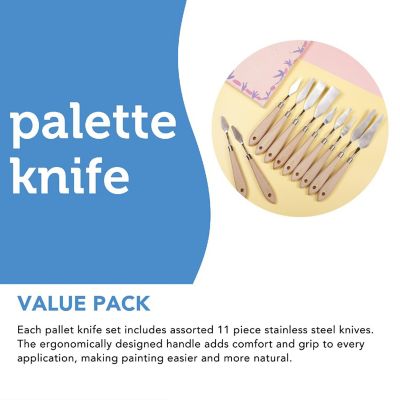 Incraftables Stainless Steel Palette Knife Set (11pcs). Best Palette Knives for Beginner, Pros, Kids & Adults Image 2