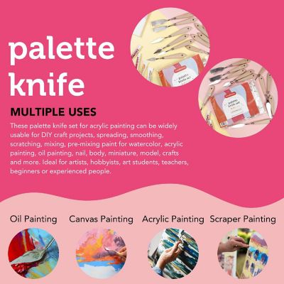Incraftables Stainless Steel Palette Knife Set (11pcs). Best Palette Knives for Beginner, Pros, Kids & Adults Image 3