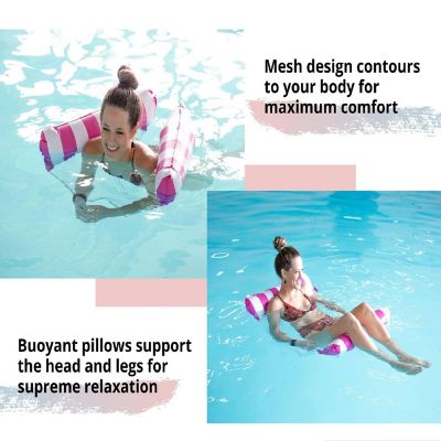 Inflatable Swimming Pool PVC Float Lounge  Pink Image 3