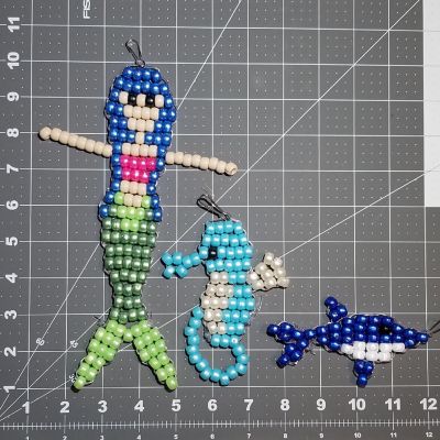 Ink and Trinket Kids DIY Pony Bead Mermaid Craft Kit Image 2