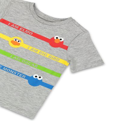Isaac Mizrahi Loves Sesame Street Gang Elmo Toddler Baby Short Sleeve Tee (2T, Gray) Image 1