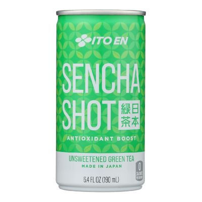 Ito En Unsweetened Japanese Green Tea Sencha Shot- Case of 30 - 6.4 oz Image 1