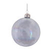 Ivory Irredescent Ball Ornament (Set Of 6) 3"D, 4"D Glass Image 2