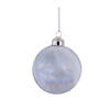 Ivory Irredescent Ball Ornament (Set Of 6) 3"D, 4"D Glass Image 3