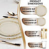 Ivory with Gold Harmony Rim Plastic Dinnerware Value Set (20 Settings) Image 1