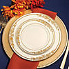 Ivory with Gold Harmony Rim Plastic Dinnerware Value Set (20 Settings) Image 4