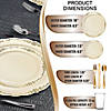 Ivory with Gold Vintage Rim Round Disposable Plastic Dinnerware Value Set (20 Settings) Image 1