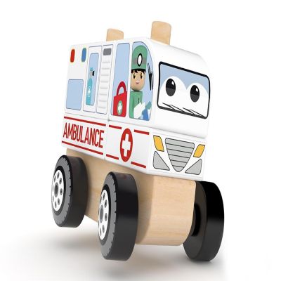 J&#8217;adore Ambulance Wooden Stacking Toy Image 1