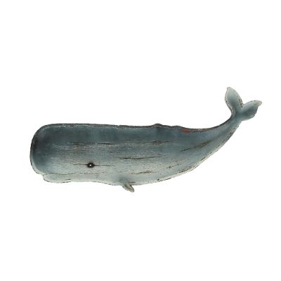 J.D. Yeatts Hand Carved Wooden Blue Whale Platter Decorative Serving Tray 15 Inch Image 1