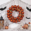Jack-O-Lantern and Burlap Ribbon Halloween Wreath  20-Inch  Unlit Image 1