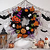 Jack-O-Lantern in Witches Hat Halloween Pine Wreath  24-Inch  Unlit Image 1