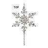 Jeweled Metal Snowflake Drop Ornament (Set Of 6) 21"H Iron/Glass Image 1