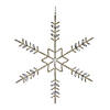 Jeweled Metal Snowflake Ornament (Set Of 6) 14"H Iron/Glass Image 2