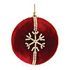 Jeweled Snowflake Ball Ornament (Set Of 4) 4"D Polyester Image 1