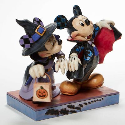 Jim Shore Disney Halloween Minnie Witch and Vampire Mickey Figurine 6008989 Image 2