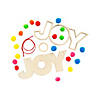 Joy Word Pom-Pom Christmas Ornament Craft Kit - Makes 12 Image 1