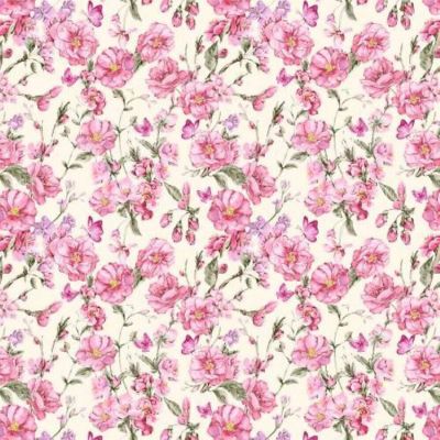 Judys Bloom Floral Anthemy Rose by Eleanor Burns Cotton Fabric for Benartex BTY Image 1