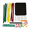 Juneteenth Glitter Hanging Sign Craft Kit - Makes 12 Image 1