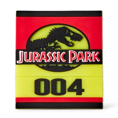 Jurassic Park Tour Vehicle Tag Plastic Magnet 3 Inches Image 1