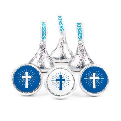 Just Candy 100 Pcs Religious Candy Party Favors Hershey's Kisses Vacation Bible School Church Chocolate (1lb, Approx. 100 Pcs) Image 1