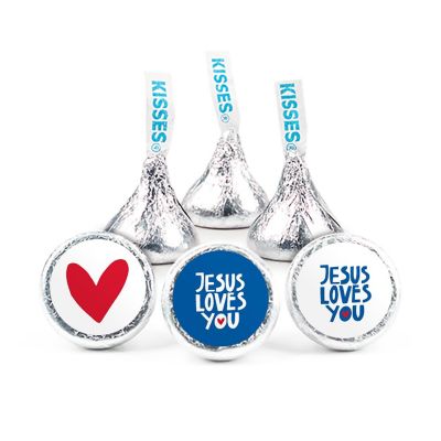 Just Candy 100 Pcs Vacation Bible School Religious Candy Party Favors Hershey's Kisses Church Chocolate (1lb, Approx. 100 Pcs) Image 1