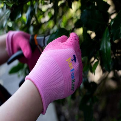 JustForKids Kids Garden Gloves Pink Image 1