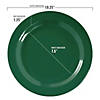 Kaya Collection 10.25" Solid Green Holiday Round Disposable Plastic Dinner Plates (120 Plates) Image 1