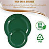 Kaya Collection 10.25" Solid Green Holiday Round Disposable Plastic Dinner Plates (120 Plates) Image 3