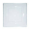 Kaya Collection 10.75" Clear Square Plastic Dinner Plates (120 Plates) Image 1
