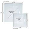 Kaya Collection 10.75" Clear Square Plastic Dinner Plates (120 Plates) Image 2
