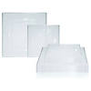 Kaya Collection 10.75" Clear Square Plastic Dinner Plates (120 Plates) Image 3