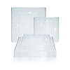 Kaya Collection 10.75" Clear Square Plastic Dinner Plates (120 Plates) Image 4