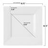 Kaya Collection 10.75" White Square Plastic Dinner Plates (120 Plates) Image 2
