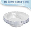 Kaya Collection 12 oz. Clear Flair Plastic Soup Bowls (180 Bowls) Image 4