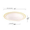 Kaya Collection 12 oz. White with Gold Edge Rim Plastic Soup Bowls (120 Bowls) Image 2