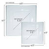 Kaya Collection 4.5" Clear Square Plastic Pastry Plates (240 Plates) Image 2