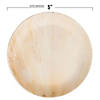 Kaya Collection 5" Round Palm Leaf Eco Friendly Disposable Pastry Plates (100 Plates) Image 2