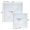 Kaya Collection 6.5" Clear Square Plastic Cake Plates (120 Plates) Image 2