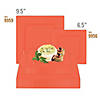 Kaya Collection 6.5" Tropical Coral Square Plastic Cake Plates (120 Plates) Image 3