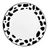 Kaya Collection 7.5" White with Black Dalmatian Spots Round Disposable Plastic Appetizer/Salad Plates (120 Plates) Image 1