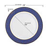 Kaya Collection 7.5" White with Gold Spiral on Blue Rim Plastic Appetizer/Salad Plates (120 plates) Image 1