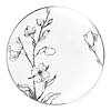 Kaya Collection 7.5" White with Silver Antique Floral Round Disposable Plastic Appetizer/Salad Plates (120 Plates) Image 1
