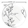Kaya Collection 7.5" White with Silver Antique Floral Round Disposable Plastic Appetizer/Salad Plates (120 Plates) Image 2