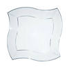 Kaya Collection 7" Clear Wave Plastic Appetizer/Salad Plates (120 Plates) Image 1