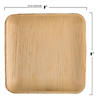 Kaya Collection 8" Square Palm Leaf Eco Friendly Disposable Buffet Plates (100 Plates) Image 1