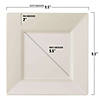 Kaya Collection 9.5" Ivory Square Plastic Dinner Plates (120 Plates) Image 2
