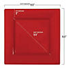 Kaya Collection 9.5" Red Square Plastic Dinner Plates (120 Plates) Image 2