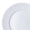 Kaya Collection 9" White Flair Plastic Buffet Plates (180 Plates) Image 1